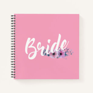Bride Wedding Calligraphy Gästebuch Notizblock