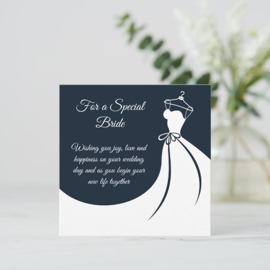 Bride Wedding Card Karte (Stehend Vorderseite)
