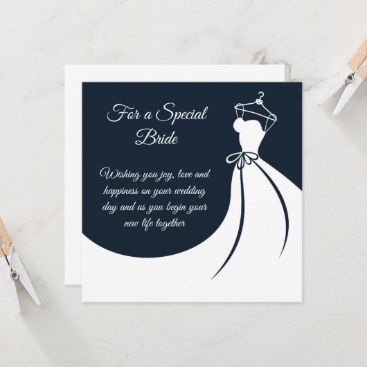 Bride Wedding Card Karte (Vorderseite/Rückseite Beispiel)