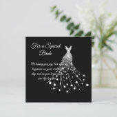 Bride Wedding Card Karte (Stehend Vorderseite)