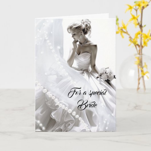 Bride Wedding Card Karte (Gelbe Blume)