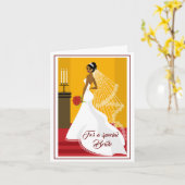 Bride Wedding Card Karte (Gelbe Blume)