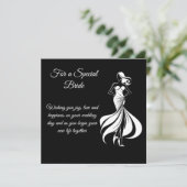 Bride Wedding Card Karte (Stehend Vorderseite)