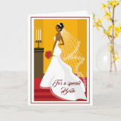 Bride Wedding Card Karte (Gelbe Blume)