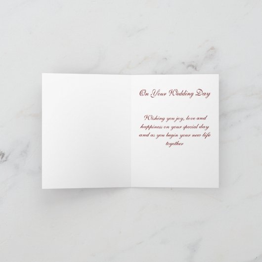 Bride Wedding Card Karte (Innenseite)