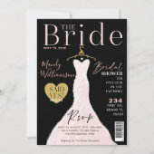 Bride Wedding Dress Brautparty Magazine Cover I Einladung (Vorderseite)