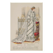 Bride Wedding Dress Viktorianisch Paris Fashion Pl Poster (Vorderseite)