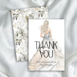 Bride Wedding Gown Brautparty Vielen Dank Karte