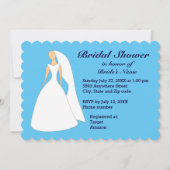 Bride Wedding Gown Bridal Dusche Einladung (Vorderseite)