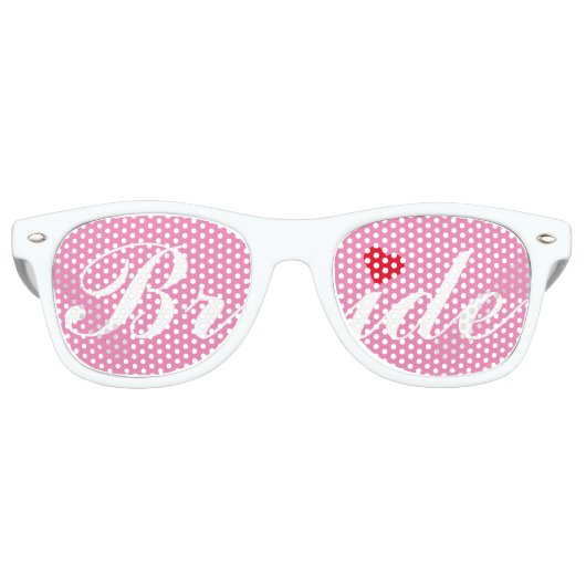 Bride Wedding Junggeselinnen-Abschied Cool Pink Sh Partybrille (Vorderseite)