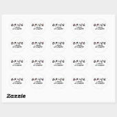 Bride Wedding Junggeselinnen-Abschied Spooky Saiso Runder Aufkleber (Blatt)