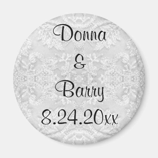 Bride Wedding Leace weiß Magnet (Vorne)