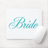 Bride Wedding Mousepad in Aqua Blue (Mit Mouse)