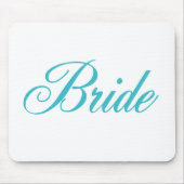 Bride Wedding Mousepad in Aqua Blue (Vorne)