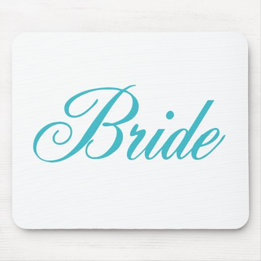 Bride Wedding Mousepad in Aqua Blue (Vorne)