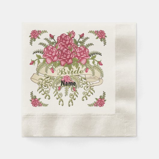 Bride Wedding Napkins Serviette (Vorderseite)