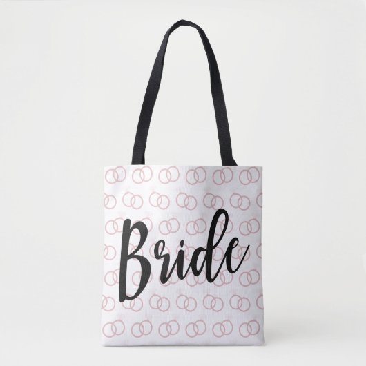 Bride Wedding Ring Muster Tote Bag Tasche (Vorderseite)