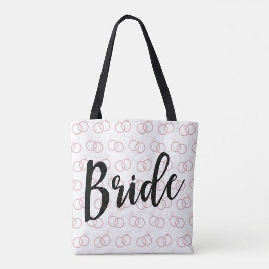 Bride Wedding Ring Muster Tote Bag Tasche (Rückseite)