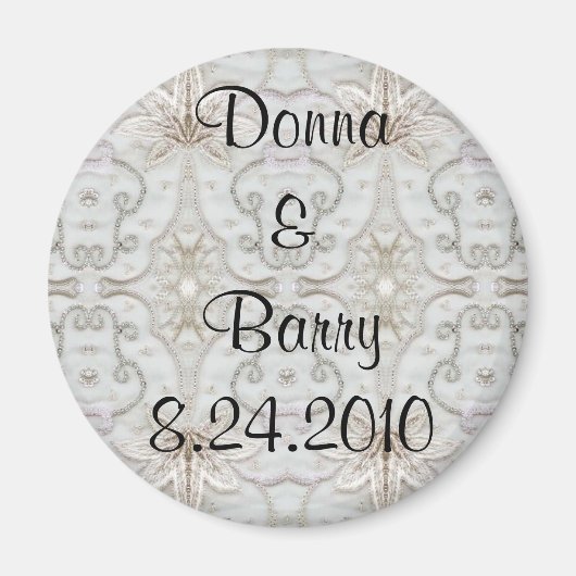 Bride Wedding Spitzen grau von weiß Magnet (Vorne)