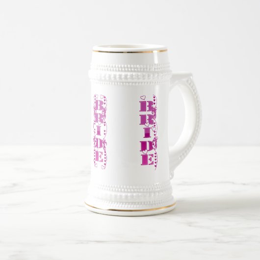 Bride Wedding Stein Bierglas (VorderseiteRechts)