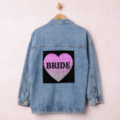 BRIDE WEDING GIFT GLITZER HERART Denim Jacket Jeansjacke (Hangar)