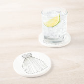 BRIDE White Bridal Gown Wedding Princess Dress Getränkeuntersetzer (Seite)