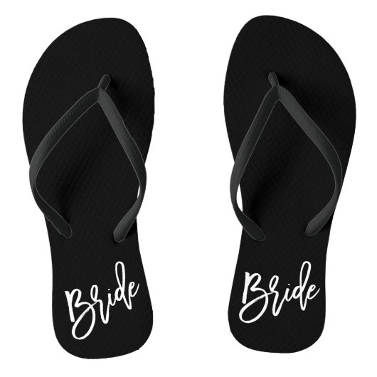 Bride White Script Badesandalen (Fußbett)