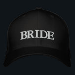 Bride White Text Black Hochzeit Bestickte Baseballkappe<br><div class="desc">Bride weißen Text schwarze Hochzeit bestickt Baseball Cap Verfügbar in vielen Farben und Optionen</div>
