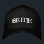 Bride White Text Black Hochzeit Bestickte Baseballkappe<br><div class="desc">Bride weißen Text schwarze Hochzeit bestickt Baseball Cap Verfügbar in vielen Farben und Optionen</div>