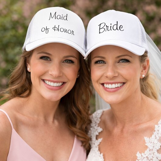 Bride White Wedding Hat Truckerkappe