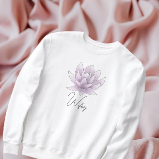 Bride 'Wifey' Pink Lotus Sweatshirt