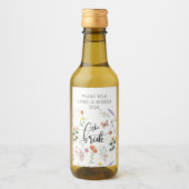 Bride Wild Blume Vintag Bridal Mini Weinkeller Weinetikett (Vorderseite)