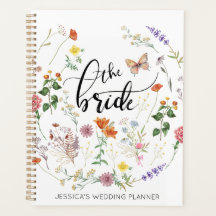 Bride Wild Blume Vintag Name Hochzeitsplaner
