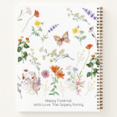 Bride Wild Blume Vintag Name Rezept Notebook Notizblock (Rückseite)