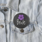 Bride Wild Lila Rose Chalkboard Button (Beispiel)