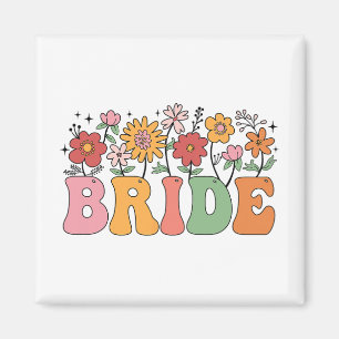 Bride Wildblume Floral Brautparty Wedding Bache Magnet