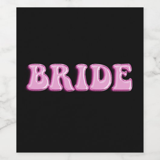 Bride Wine Labels Weinetikett (Einzelnes Label)