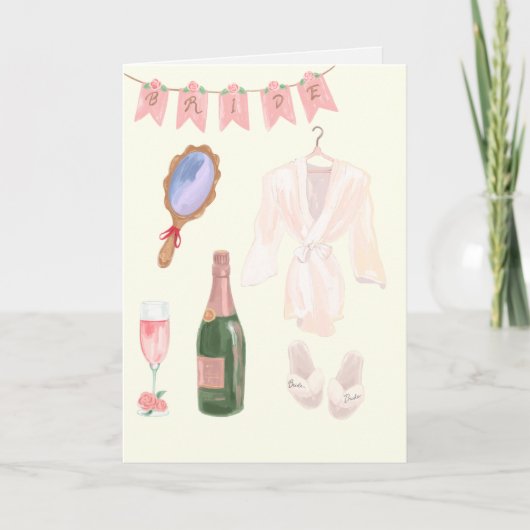 Bride wird bereit Hochzeit Karte (Vorderseite)