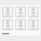 BRIDE wird Dusche feiern Pariser Themenpartei Quadratischer Aufkleber (Blatt)