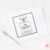 BRIDE wird Dusche feiern Pariser Themenpartei Quadratischer Aufkleber (Umschlag)