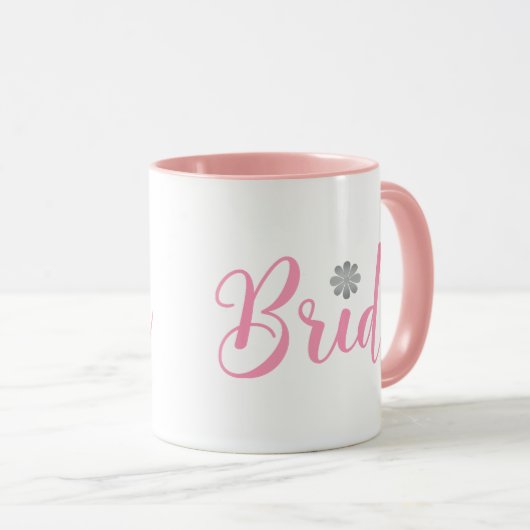 Bride-with-gold-Blume-pink2 Tasse (VorderseiteRechts)