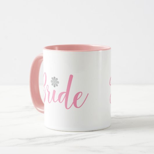 Bride-with-gold-Blume-pink2 Tasse (Vorderseite Links)