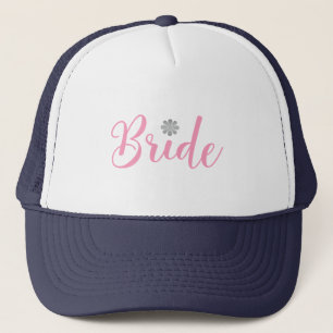 Bride-with-gold-Blume-pink2 Truckerkappe