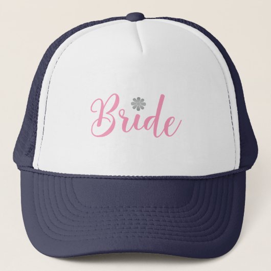 Bride-with-gold-Blume-pink2 Truckerkappe (Vorderseite)