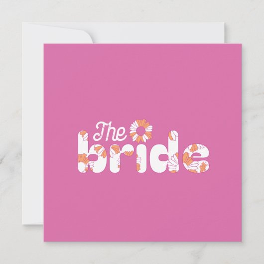 Bride Word Design, Boho-Hippie-Junggeselinnen-Absc (Vorderseite)