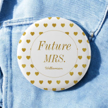 Bride Yellow White Future Frau Hearts Pattern