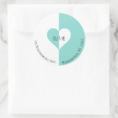 BRIDE You & Me Suite Rücksendeadresse Envelope Runder Aufkleber (Tasche)