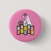 Bride Zilla Retro Button (Vorderseite)