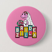 Bride Zilla Retro Button (Vorderseite)