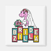 Bride Zilla Retro Magnet (Vorne)